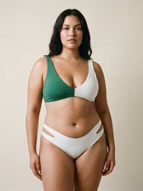 L*Space Green and White Bikini